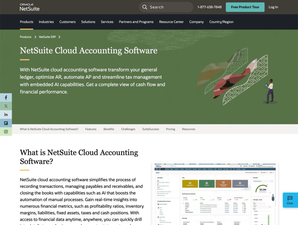 oracle netsuite screenshot homepage.