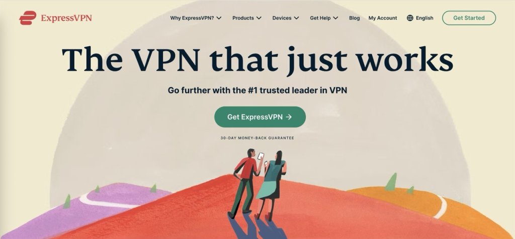 ExpressVPN screenshot homepage.